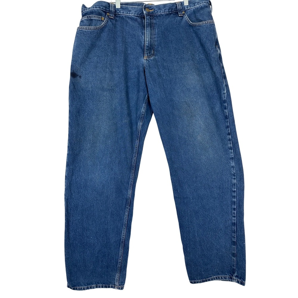 Carhartt Relaxed Fit Jeans Men's 40x34 Distressed Carpenter Denim‎ Streetwear